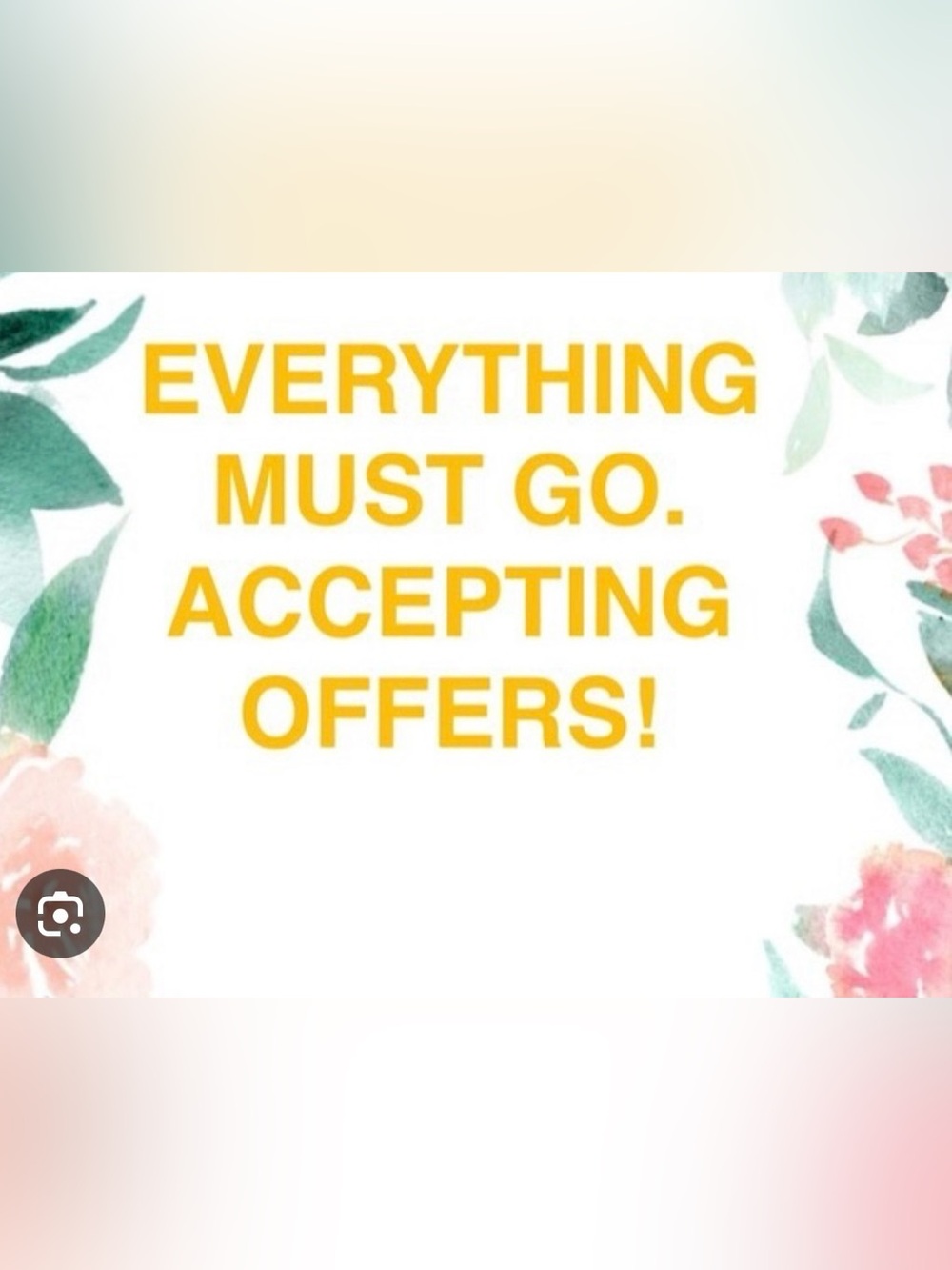 Yellow Sale Text Graphic - "Everything Must Go"